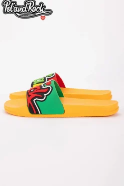 Damskie Big Star Shoes Klapki Pol'and'Rock Festival X Big Star SS174507 Żółte