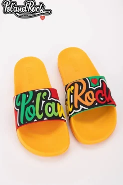 Damskie Big Star Shoes Klapki Pol'and'Rock Festival X Big Star SS174507 Żółte