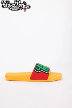 Damskie Big Star Shoes Klapki Pol'and'Rock Festival X Big Star SS174507 Żółte