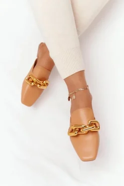 Damskie Boto Klapki Z Cholewką I Łańcuchem Camel Call On Me