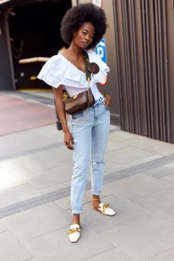 Damskie Boto Klapki Z Cholewką I Łańcuchem Beżowe Call On Me