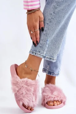 Sale Boto Klapki Z Futerkiem Gumowe Jasnofioletowe Allyson