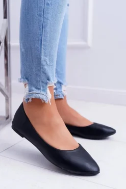 Boto Baleriny Klasyczne*Klasyczne Baleriny W Szpic Czarne Lumen