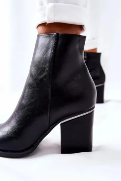 Hot Boto Klasyczne Botki Na Obcasie Czarne Airah