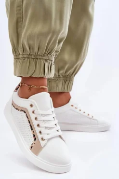 Damskie Boto Klasyczne Buty Sportowe Damskie Biało-Beżowe Amaranti