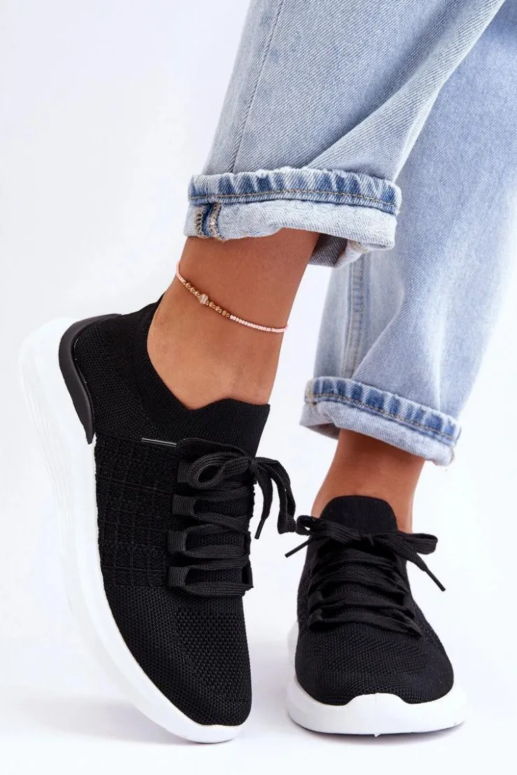 Boto Buty Sportowe Na Platformie|Sneakersy Damskie*Klasyczne Damskie Buty Sportowe Czarne Nikilla