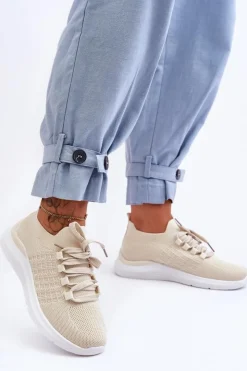 Damskie Boto Klasyczne Damskie Buty Sportowe Jasnobeżowe Nikilla