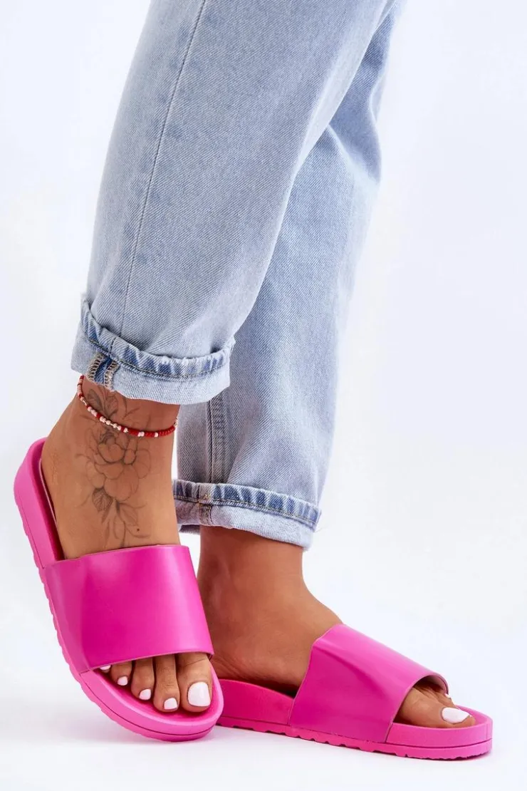 Damskie Boto Klasyczne Damskie Klapki Fuksja Rolien