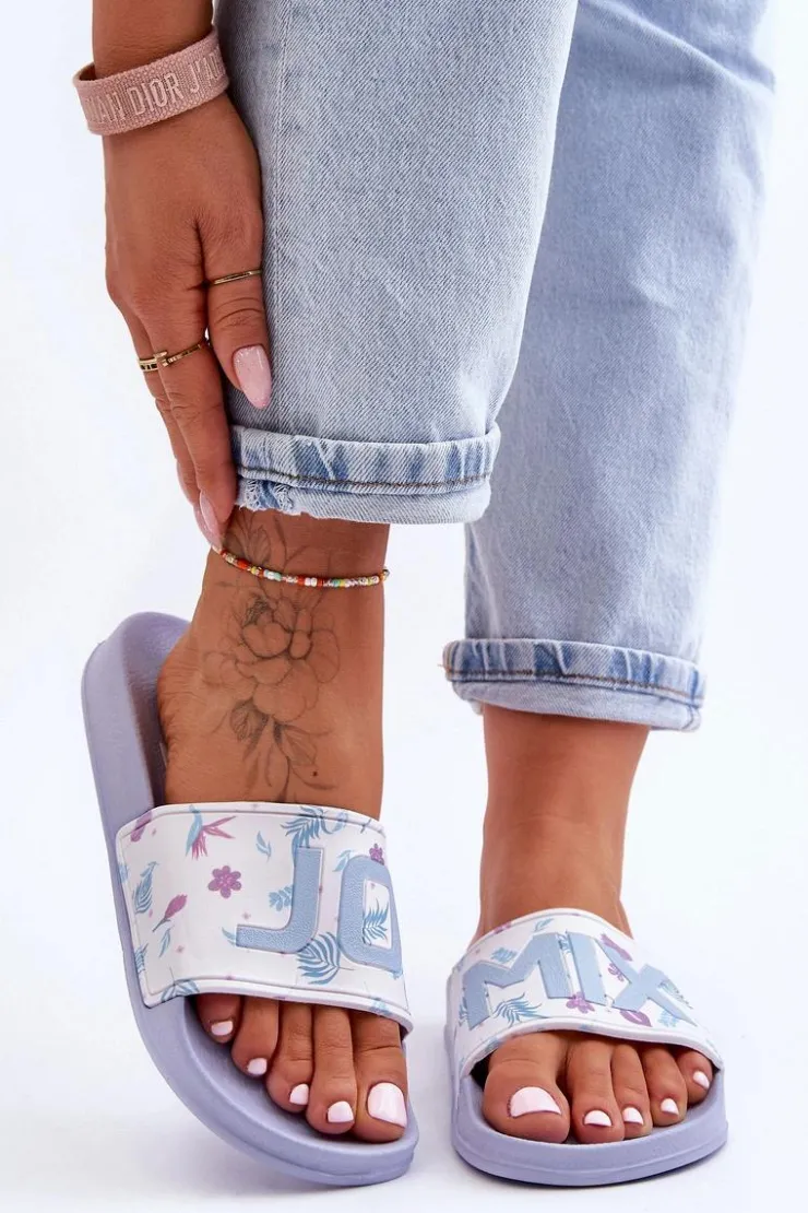 Boto Klapki Sportowe|Klapki Basenowe*Klasyczne Damskie Klapki Niebieskie Jomix