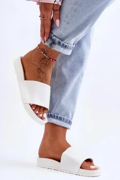 Clearance Boto Klasyczne Damskie Klapki Białe Rolien