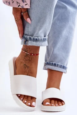 Clearance Boto Klasyczne Damskie Klapki Białe Rolien