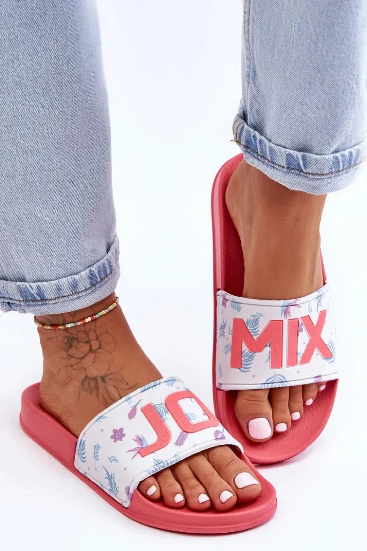 Discount Boto Klasyczne Damskie Klapki Różowe Jomix