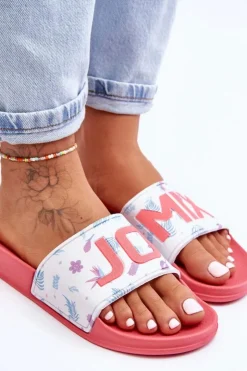 Discount Boto Klasyczne Damskie Klapki Różowe Jomix