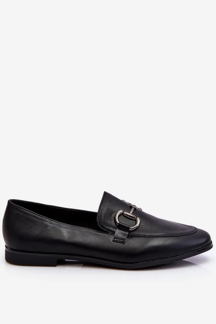 Damskie Boto Klasyczne Damskie Mokasyny Z Ozdobą Czarne Jamie