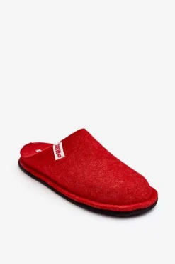 Big Star Shoes Kapcie Klasyczne*Klasyczne Damskie Papcie Big Star KK276012 Czerwone Czerwony