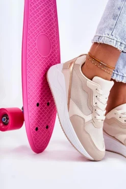 Clearance Boto Klasyczne Damskie Sneakersy Beżowe Salema