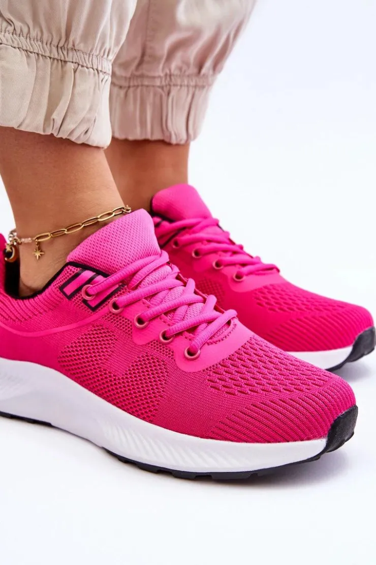 Boto Buty Sportowe Na Platformie|Sneakersy Damskie*Klasyczne Damskie Sportowe Buty Sznurowane Fuksja Darla