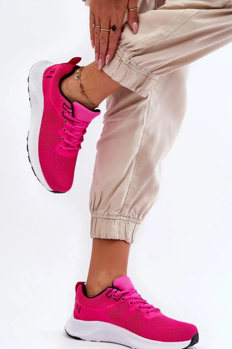 Boto Buty Sportowe Na Platformie|Sneakersy Damskie*Klasyczne Damskie Sportowe Buty Sznurowane Fuksja Darla
