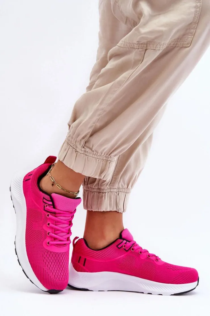 Boto Buty Sportowe Na Platformie|Sneakersy Damskie*Klasyczne Damskie Sportowe Buty Sznurowane Fuksja Darla