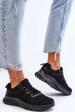 Damskie Boto Klasyczne Damskie Sportowe Buty Sznurowane Czarne Darla