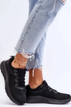 Damskie Boto Klasyczne Damskie Sportowe Buty Sznurowane Czarne Darla