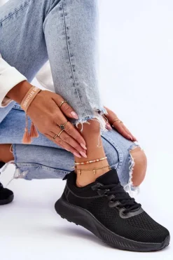 Damskie Boto Klasyczne Damskie Sportowe Buty Sznurowane Czarne Darla