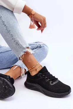 Damskie Boto Klasyczne Damskie Sportowe Buty Sznurowane Czarne Darla