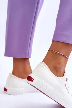 Cross Jeans Trampki Damskie Cross Jeans|Trampki Damskie Niskie*Klasyczne Damskie Trampki LL2R4052 Białe