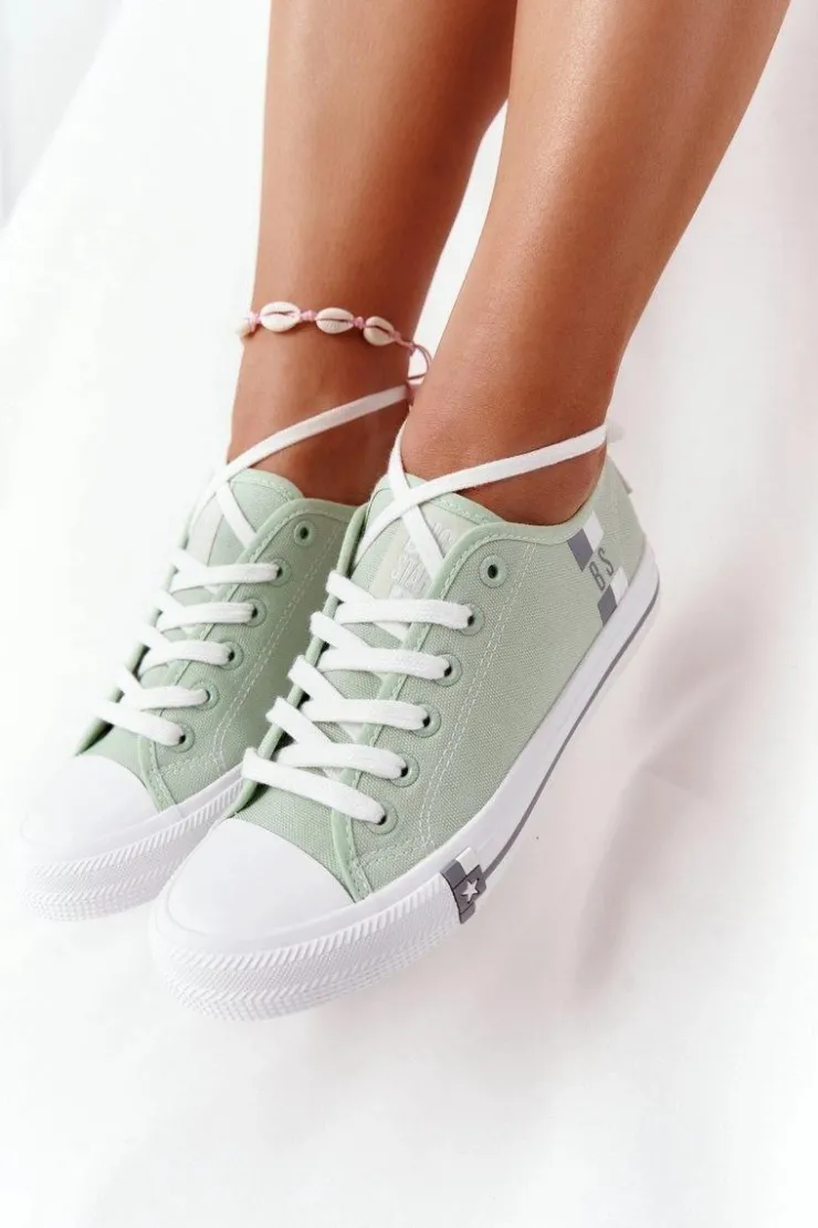 Best Big Star Shoes Klasyczne Damskie Trampki BIG STAR HH274112 Zielone