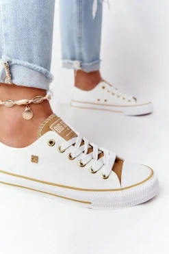 Damskie Big Star Shoes Klasyczne Damskie Trampki BIG STAR HH274458 Białe