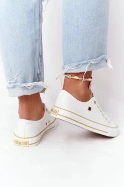 Damskie Big Star Shoes Klasyczne Damskie Trampki BIG STAR HH274458 Białe