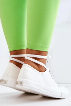 Damskie Big Star Shoes Klasyczne Damskie Trampki BIG STAR JJ274493 Białe