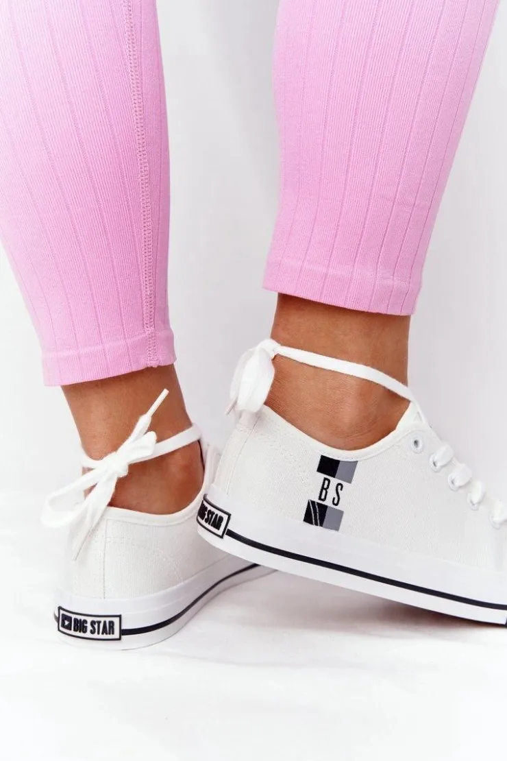 Online Big Star Shoes Klasyczne Damskie Trampki BIG STAR HH274109 Białe