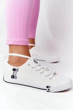 Online Big Star Shoes Klasyczne Damskie Trampki BIG STAR HH274109 Białe