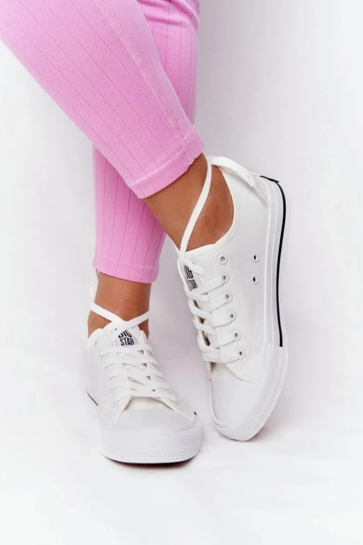 Online Big Star Shoes Klasyczne Damskie Trampki BIG STAR HH274109 Białe