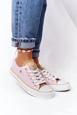 Best Big Star Shoes Klasyczne Damskie Trampki BIG STAR HH274455 Różowe