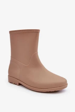 Damskie Boto Klasyczne Damskie Wsuwane Kalosze Beżowe Solihia