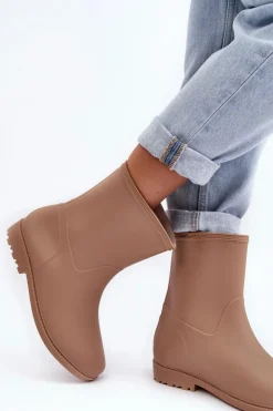 Damskie Boto Klasyczne Damskie Wsuwane Kalosze Beżowe Solihia