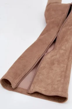 Buty Sergio Leone Klasyczne Eko Zamszowe Kozaki Sergio Leone KZ205 Beżowe