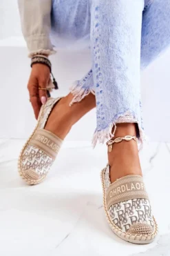 Online Boto Klasyczne Espadryle Beżowe Warm Time