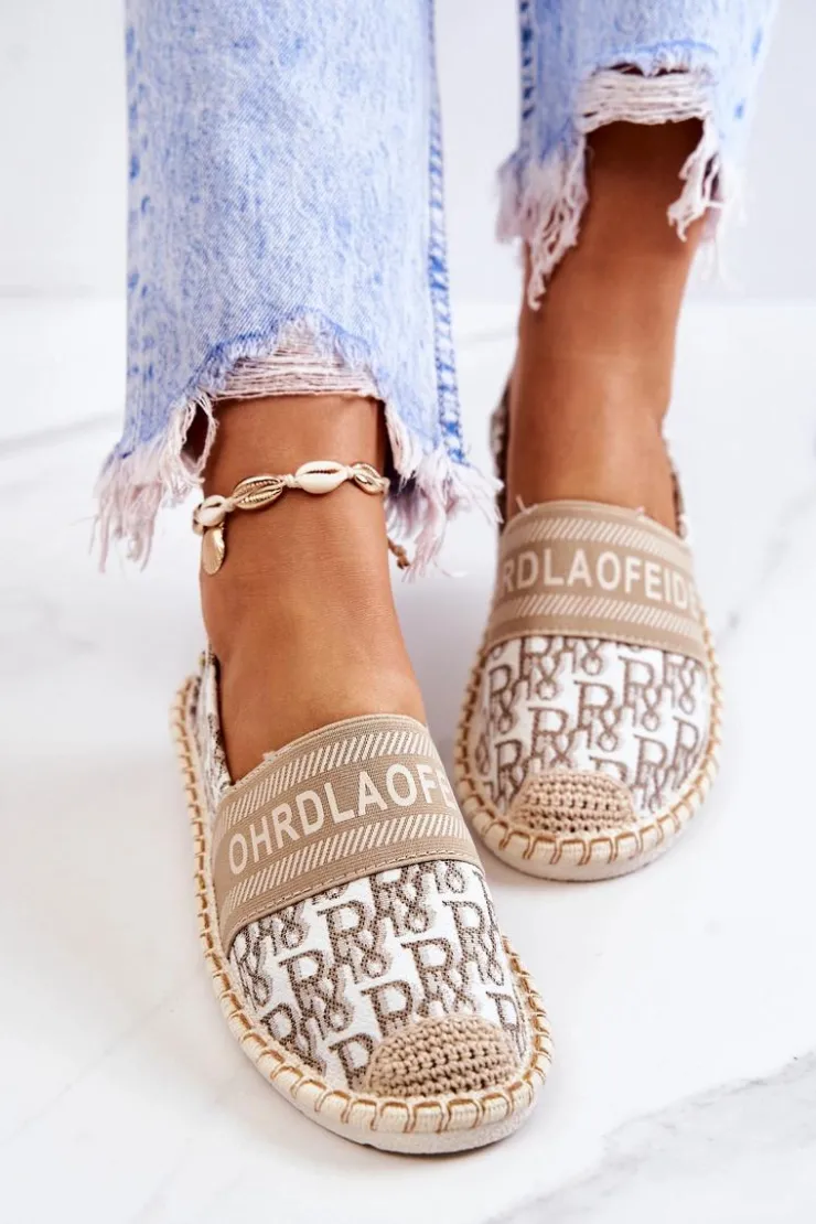 Online Boto Klasyczne Espadryle Beżowe Warm Time