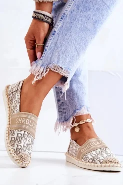 Online Boto Klasyczne Espadryle Beżowe Warm Time