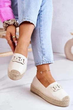 Boto Czarne Espadryle*Klasyczne Espadryle Na Platformie Beżowe Julianne