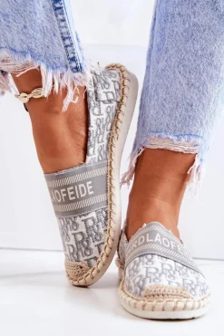 Boto Czarne Espadryle*Klasyczne Espadryle Szare Warm Time