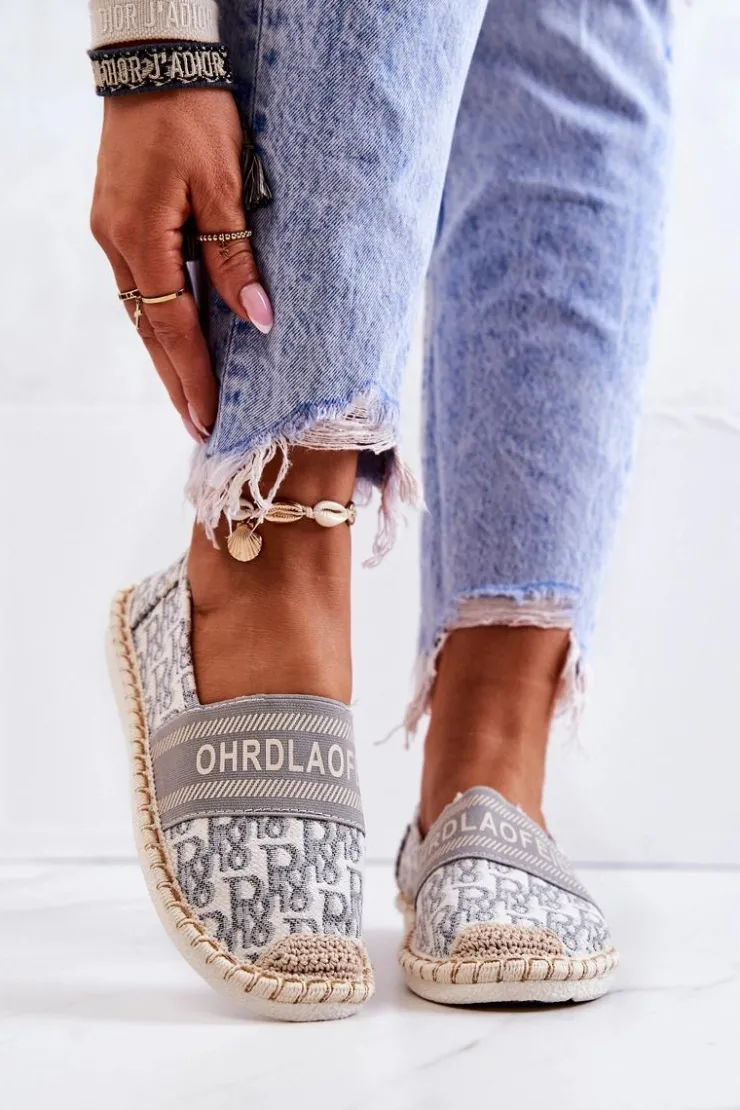 Boto Czarne Espadryle*Klasyczne Espadryle Szare Warm Time