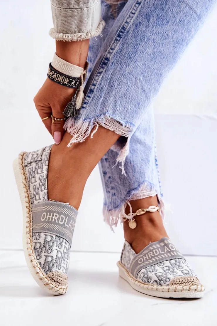 Boto Czarne Espadryle*Klasyczne Espadryle Szare Warm Time