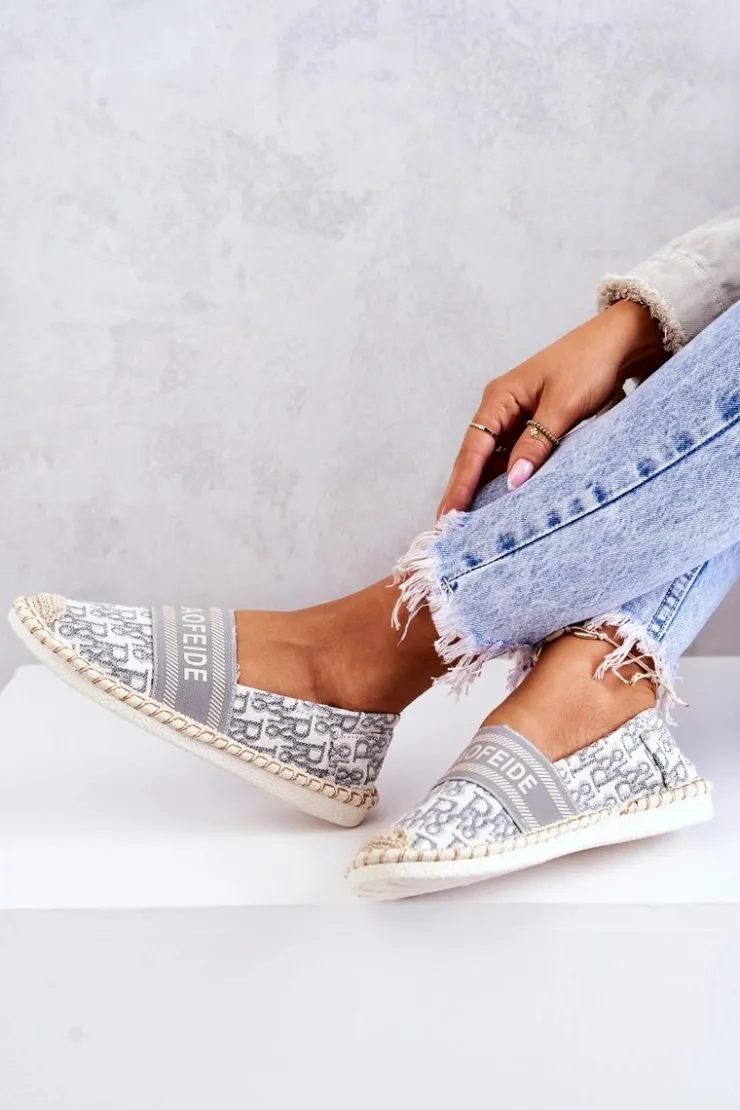 Boto Czarne Espadryle*Klasyczne Espadryle Szare Warm Time