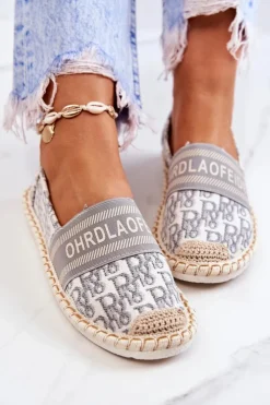 Boto Czarne Espadryle*Klasyczne Espadryle Szare Warm Time