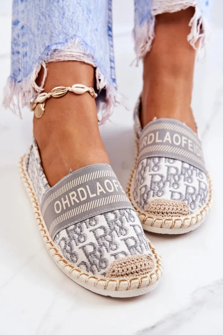 Boto Czarne Espadryle*Klasyczne Espadryle Szare Warm Time