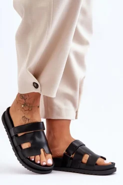 Damskie Boto Klasyczne Klapki Damskie Czarne Molie